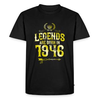 Légendes de 1946 nées en - T-shirt Premium bio Homme - noir - Devant - Nico (187cm)