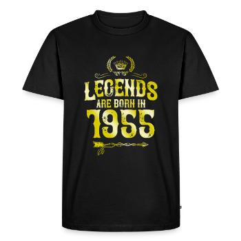 1955 legends born in - Men's Premium Organic T-Shirt - black - Front - Nico (187cm)