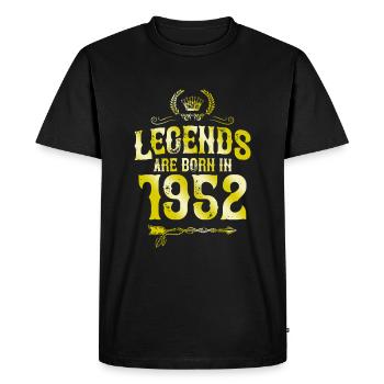 1952 legends born in - Men's Premium Organic T-Shirt - black - Front - Nico (187cm)