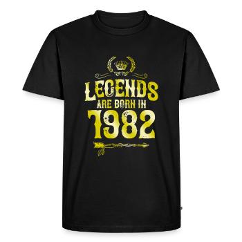 1982 légendes nées en - T-shirt Premium bio Homme - noir - Devant - Nico (187cm)