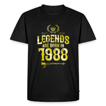 1988 legends born in - Men's Premium Organic T-Shirt - black - Front - Nico (187cm)