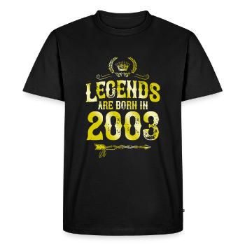 2003 legends born in - Men's Premium Organic T-Shirt - black - Front - Nico (187cm)