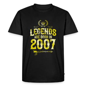 Légendes de 2007 nées en - T-shirt Premium bio Homme - noir - Devant - Nico (187cm)