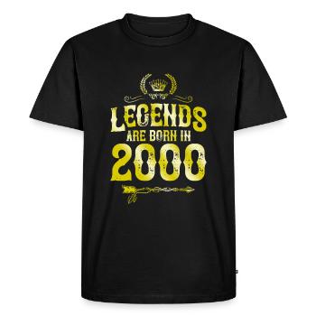 2000 légendes nées en - T-shirt Premium bio Homme - noir - Devant - Nico (187cm)