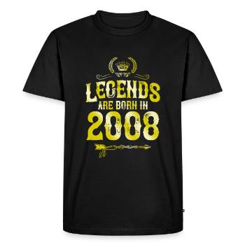 Légendes de 2008 nées en - T-shirt Premium bio Homme - noir - Devant - Nico (187cm)