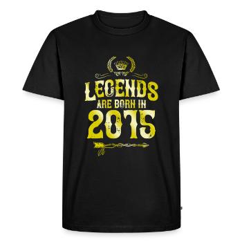 2015 legends born in - Men's Premium Organic T-Shirt - black - Front - Nico (187cm)