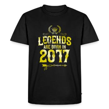 Légendes 2017 nées en - T-shirt Premium bio Homme - noir - Devant - Nico (187cm)