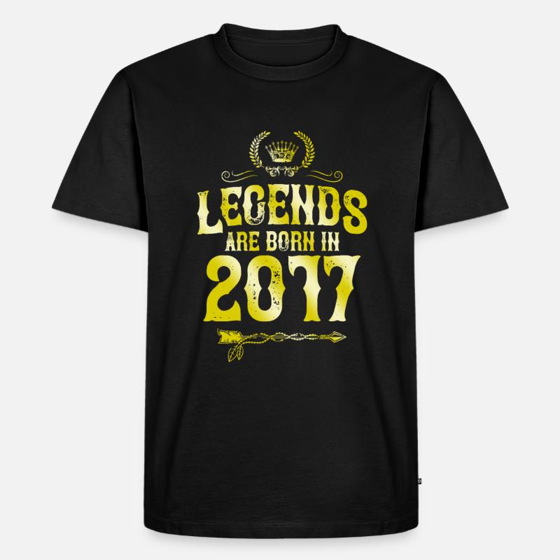 2017 legends born in - Männer Premium Bio T-Shirt - Schwarz