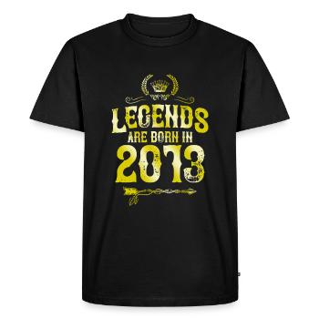 2013 legends born in - Men's Premium Organic T-Shirt - black - Front - Nico (187cm)