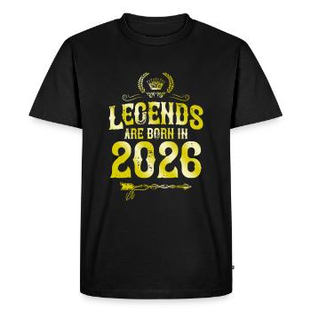 2026 legends born in - Men's Premium Organic T-Shirt - black - Front - Nico (187cm)