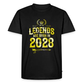 2028 legends born in - Men's Premium Organic T-Shirt - black - Front - Nico (187cm)