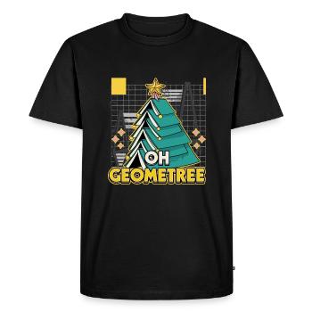Oh Geometree Xmas Design pour un professeur de mathématiques Math - T-shirt Premium bio Homme - noir - Devant - Nico (187cm)