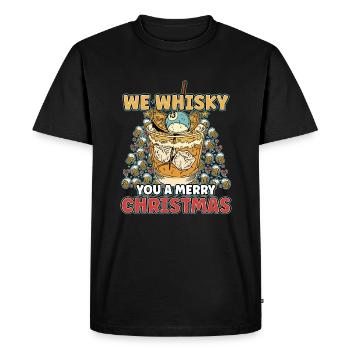 Conception de whisky de Noël pour un amateur de boisson de Noël - T-shirt Premium bio Homme - noir - Devant - Nico (187cm)