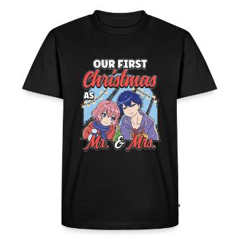 Conception de Noël de mariage pour un couple marié - T-shirt Premium bio Homme - noir - Devant - Nico (187cm)
