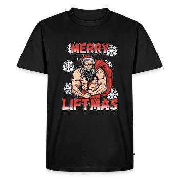 Conception d’entraînement de Noël pour un amoureux de l’ascenseur de Noël - T-shirt Premium bio Homme - noir - Devant - Nico (187cm)
