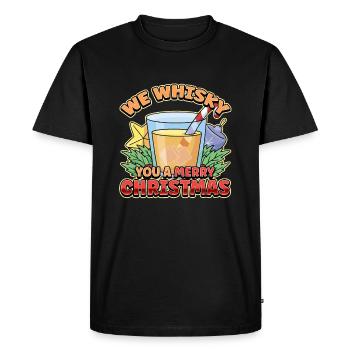 Conception de whisky de Noël pour un amateur de boisson de Noël - T-shirt Premium bio Homme - noir - Devant - Nico (187cm)