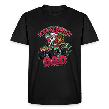 Feliz Navi Dad Xmas Dad Design for Fathers Day in - Men's Premium Organic T-Shirt - black - Front - Nico (187cm)