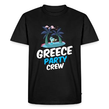 Greece Party Crew - Men's Premium Organic T-Shirt - black - Front - Nico (187cm)