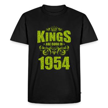 kings are born 1954 - Men's Premium Organic T-Shirt - black - Front - Nico (187cm)