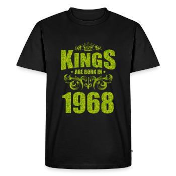 kings are born 1968 - Men's Premium Organic T-Shirt - black - Front - Nico (187cm)