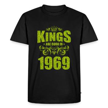 les rois sont nés en 1969 - T-shirt Premium bio Homme - noir - Devant - Nico (187cm)