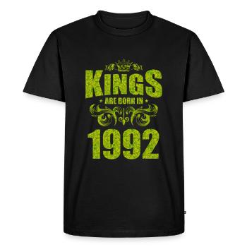 kings are born 1992 - Men's Premium Organic T-Shirt - black - Front - Nico (187cm)