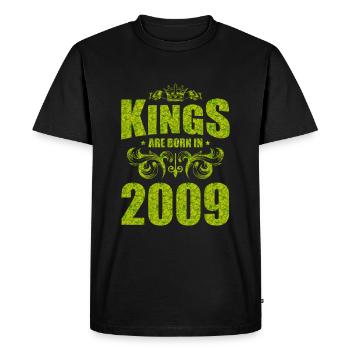 kings are born 2009 - Men's Premium Organic T-Shirt - black - Front - Nico (187cm)