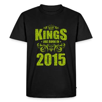 kings are born 2015 - Men's Premium Organic T-Shirt - black - Front - Nico (187cm)