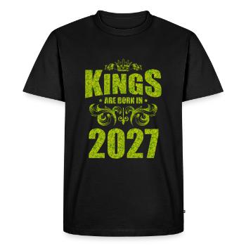 les rois naissent en 2027 - T-shirt Premium bio Homme - noir - Devant - Nico (187cm)