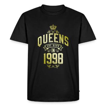 Queens born in 1998 - Men's Premium Organic T-Shirt - black - Front - Nico (187cm)