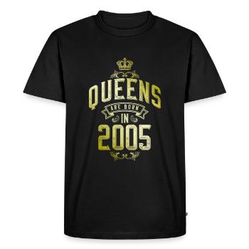 Reines nées en 2005 - T-shirt Premium bio Homme - noir - Devant - Nico (187cm)