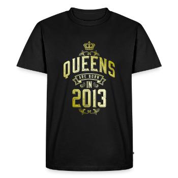 Reines nées en 2013 - T-shirt Premium bio Homme - noir - Devant - Nico (187cm)