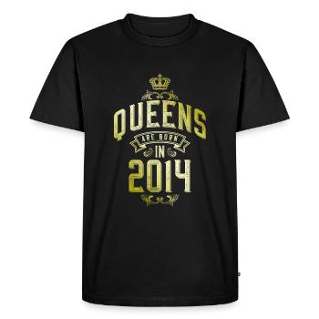Reines nées en 2014 - T-shirt Premium bio Homme - noir - Devant - Nico (187cm)