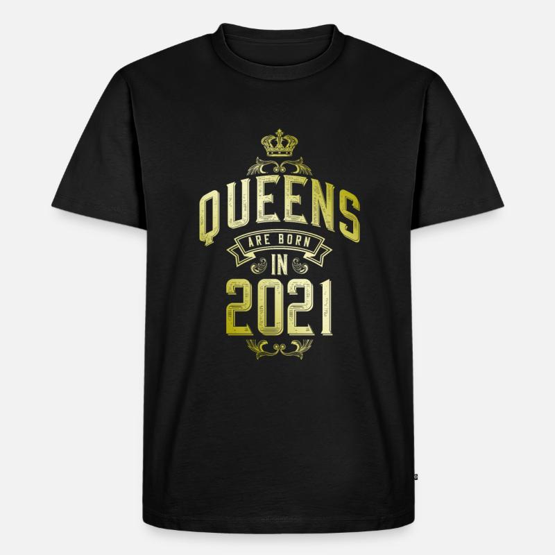 Queens born in 2021 - Männer Premium Bio T-Shirt - Schwarz