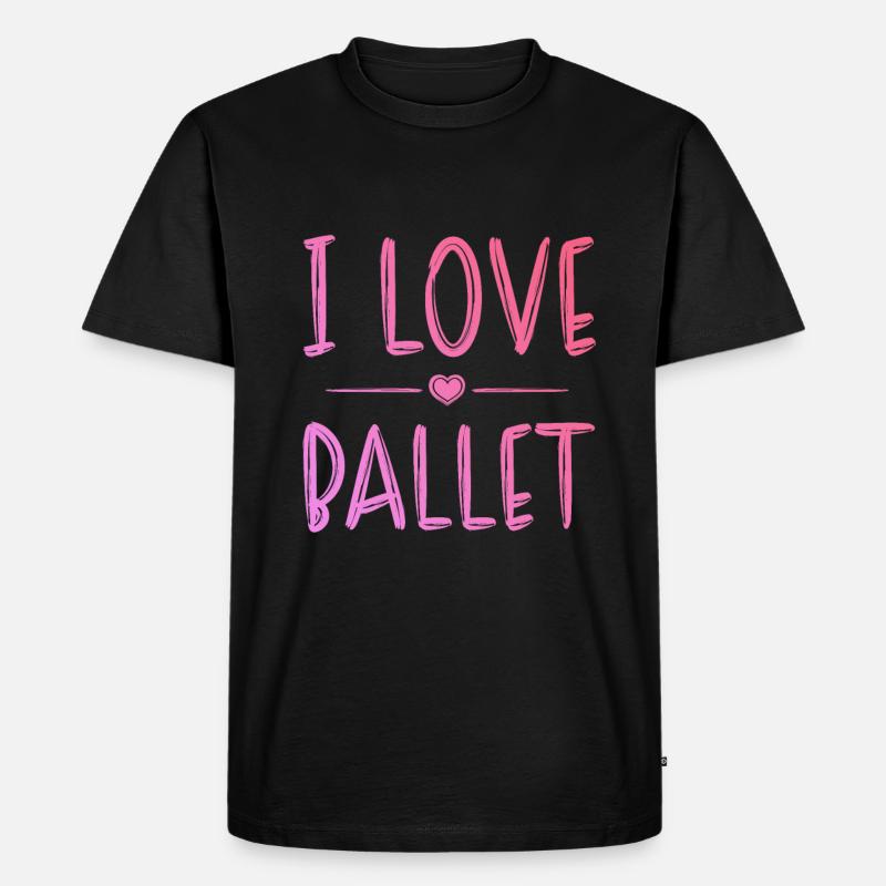 Ich liebe Ballett - Männer Premium Bio T-Shirt - Schwarz