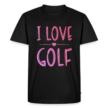 I love golf - Men's Premium Organic T-Shirt - black - Front - Nico (187cm)