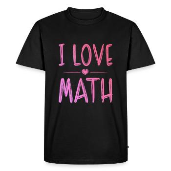 J’adore les maths - T-shirt Premium bio Homme - noir - Devant - Nico (187cm)