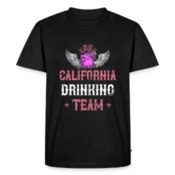 Équipe de consommation d’alcool en Californie - T-shirt Premium bio Homme - noir - Devant - Nico (187cm)