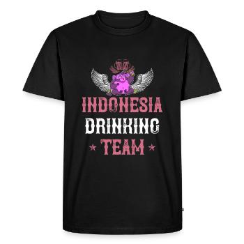 Indonesia Drinking Team - Men's Premium Organic T-Shirt - black - Front - Nico (187cm)