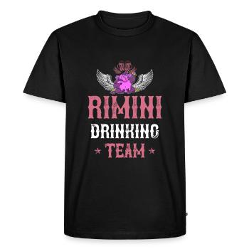 Rimini Drinking Équipe - T-shirt Premium bio Homme - noir - Devant - Nico (187cm)