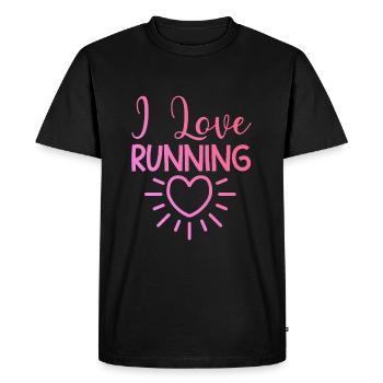 J’adore la course - T-shirt Premium bio Homme - noir - Devant - Nico (187cm)
