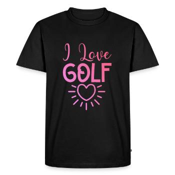I love golf - Men's Premium Organic T-Shirt - black - Front - Nico (187cm)