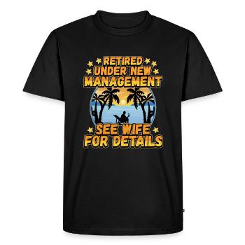 Retraite Hommes Papa Départ à la retraite Fête Amateurs d’humour - T-shirt Premium bio Homme - noir - Devant - Nico (187cm)