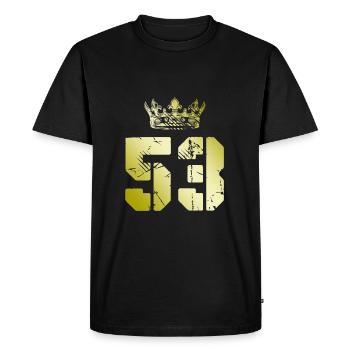 53 Number crown - Men's Premium Organic T-Shirt - black - Front - Nico (187cm)