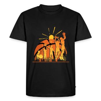 Basketball Sport Evolution BBall - Men's Premium Organic T-Shirt - black - Front - Nico (187cm)