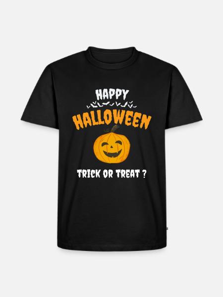 Happy Halloween, Süßes oder Saures - Männer Premium Bio T-Shirt - Schwarz