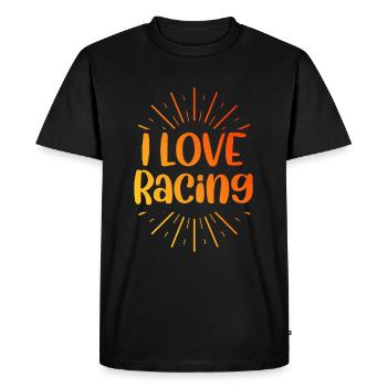 J’adore la course - T-shirt Premium bio Homme - noir - Devant - Nico (187cm)
