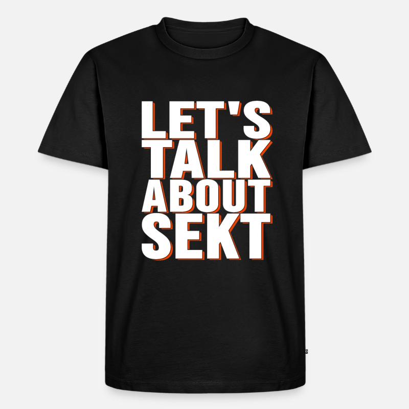 let's talkabout sekt - Männer Premium Bio T-Shirt - Schwarz