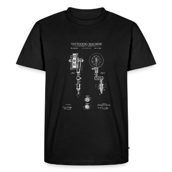 Tattoo Machine Patent Vintage Patent Drawing - Men's Premium Organic T-Shirt - black - Front - Nico (187cm)