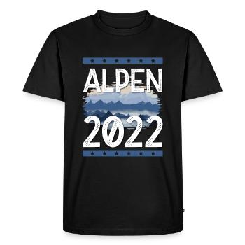 Alpes 2022 - T-shirt Premium bio Homme - noir - Devant - Nico (187cm)